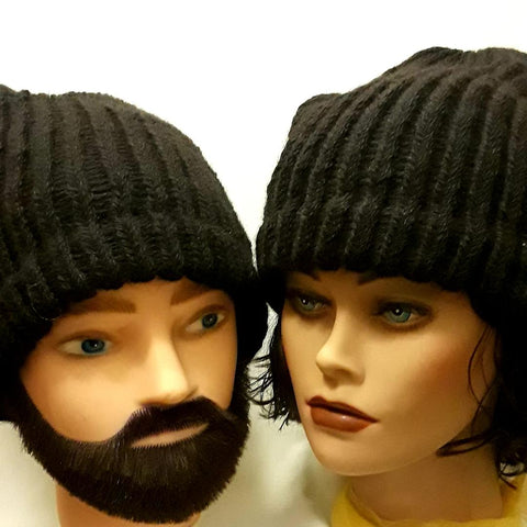 100% Handknit Reversible Brimmed Hat by Graceful Glen